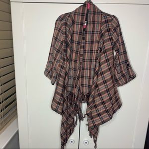 Girl’s Billabong Plaid Scarf Flannel Top